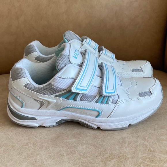 Vionic Women's Tabi Walking Shoes White/Light Blue/Gray Size 6.5 Wide Athleisure - Picture 2 of 9